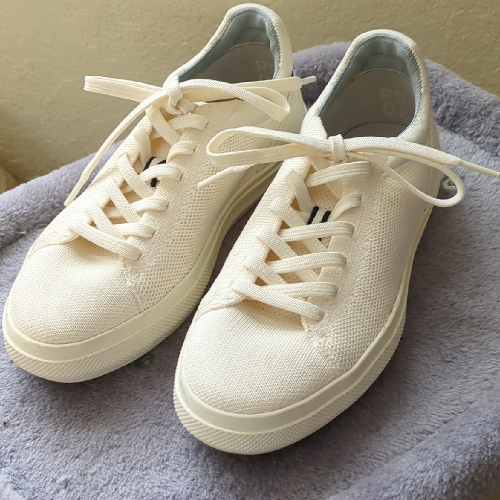 Rothy's Cream Sneakers with Minimalist Design
